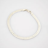 Elegantes Schmuckset aus Silber – Kette und Armband im Flachpanzerdesign