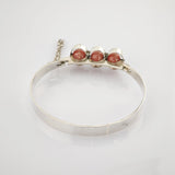 Modernistisches Schmuckset aus Silber mit Rosenquarz