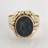 Klassischer Statement-Ring aus Gold mit Onyx-Kamee