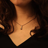 Silberanhänger + Kette mit Topas – klassisch