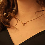 Kobra-Kette mit Diamantanhänger aus Gold