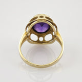 Eleganter Statement-Ring aus Gold mit Amethyst