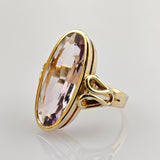 Jugendstil-Ring aus Gold mit großem Amethyst – antiker Goldring