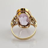 Jugendstil-Ring aus Gold mit großem Amethyst – antiker Goldring