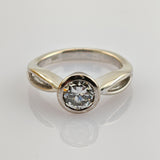 Solitärring aus Weißgold mit Diamant (1,25 ct)