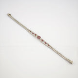 Feines Armband aus Weißgold mit Rubinen