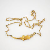 Krokodil-Kette aus Gold mit Diamanten