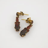 Klassische Granat-Ohrhänger aus Gold