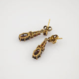 Klassische Granat-Ohrhänger aus Gold