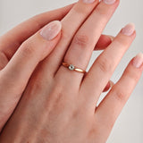 Eleganter Solitär-Ring in Roségold mit Diamant