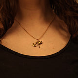 Panzerkette mit Herz- und Ankeranhänger aus Gold