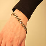 Flachpanzer-Armband aus Silber