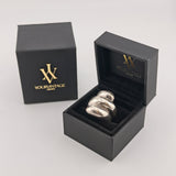 Skulpturaler Bandring aus Silber