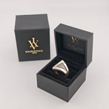 Moderner Designer-Silberring um 1980