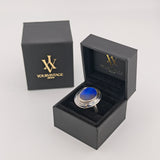 Statement-Silberring mit Tansanit um 1970