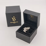 Statement-Ring aus Silber in Froschform
