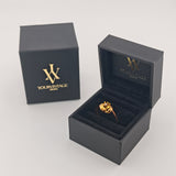 Vergoldeter Vintage-Ring mit Zirkonia