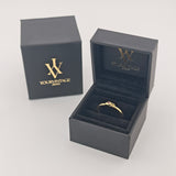 Feiner Goldring mit zentralem Rubin