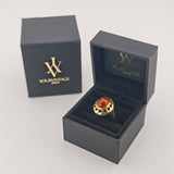 Ring aus Gold mit Bernstein