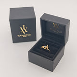 Ring aus Gold mit blauem Spinell