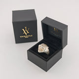 Silberring Raubkatze plastisch bearbeitet