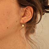 Vintage-Ohrhänger aus Gold mit Perlen