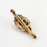 Biedermeier Brosche mit 5 Granaten