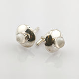 Manschettenknöpfe aus Silber mit Mondstein Cabochon