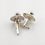 Manschettenknöpfe aus Silber mit Mondstein Cabochon