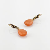 Ohrhänger aus Gold mit Rosen-Mondstein