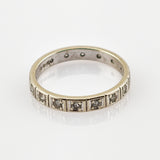 Weißgold Memory Ring mit 16 Diamanten