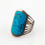 Markanter Silberring mit Türkis