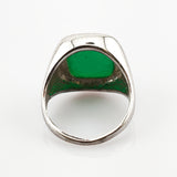 Silberring mit grünem Achat