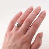 Vintage Gürtel-Design Bandring aus Silber aus den 1980er Jahren