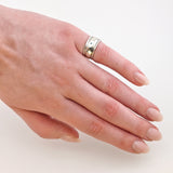 Vintage-Silber-Bandring um 1970