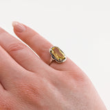 Vintage Silberring mit Citrin aus den 1920er Jahren