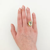 Statement-Ring aus Gold mit großem Aquamarin