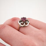 Eleganter Weißgold-Ring mit Turmalin in Brilliantschliff