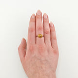 Vergoldetem Vintage-Ring mit Zirkonia