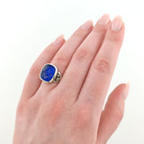 Freimaurer-Ring aus Silber mit kunstvoll graviertem Stein