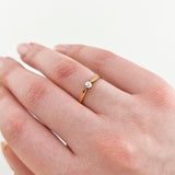 Rosé Étoile – Solitärring aus 585er Roségold mit Diamant 0,10 ct“