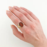 Goldring mit Karneoltafel