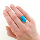 Markanter Silberring mit Türkis