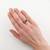 Art-Déco-Ring aus Gelbgold mit Citrin