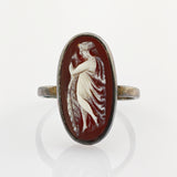 Ovaler Gemmenring in Silber