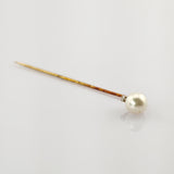 Krawatten- oder Hutnadel mit Perle und Diamant