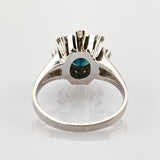 Klassisches Weißgold Set mit Diamanten mit Kette, Anhänger und Ring