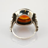 Vintage-Silberring mit braunem Farbstein