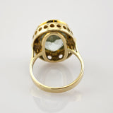 Statement-Ring aus Gold mit großem Aquamarin