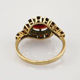 Vintage-Statement-Ring aus Gold mit Granat
